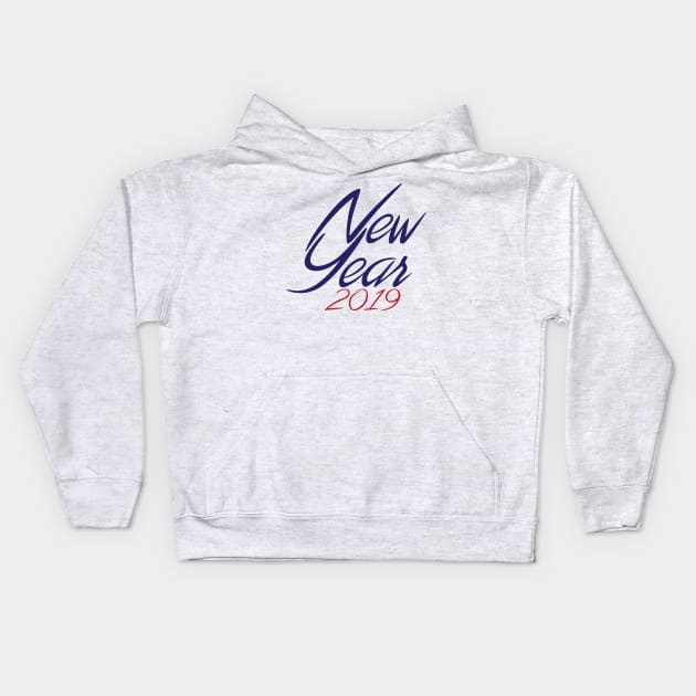 New Year 2019 T-Shirts Kids Hoodie by HozDes